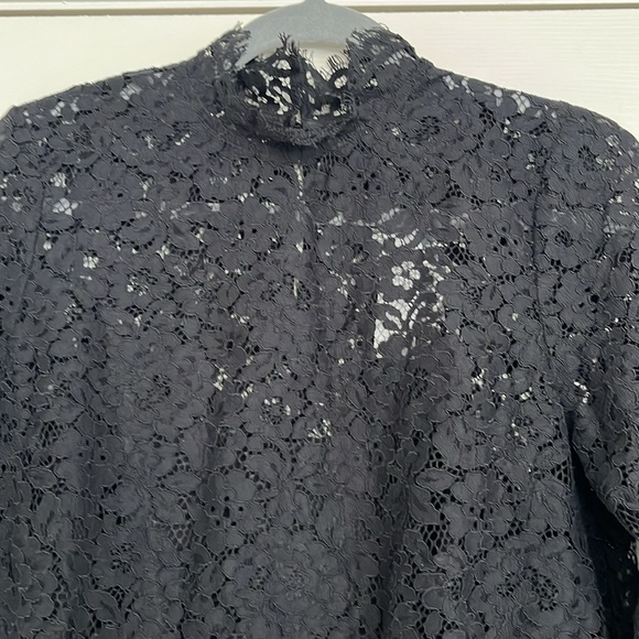 NWT J.Crew Scalloped lace mockneck top - Picture 6 of 12